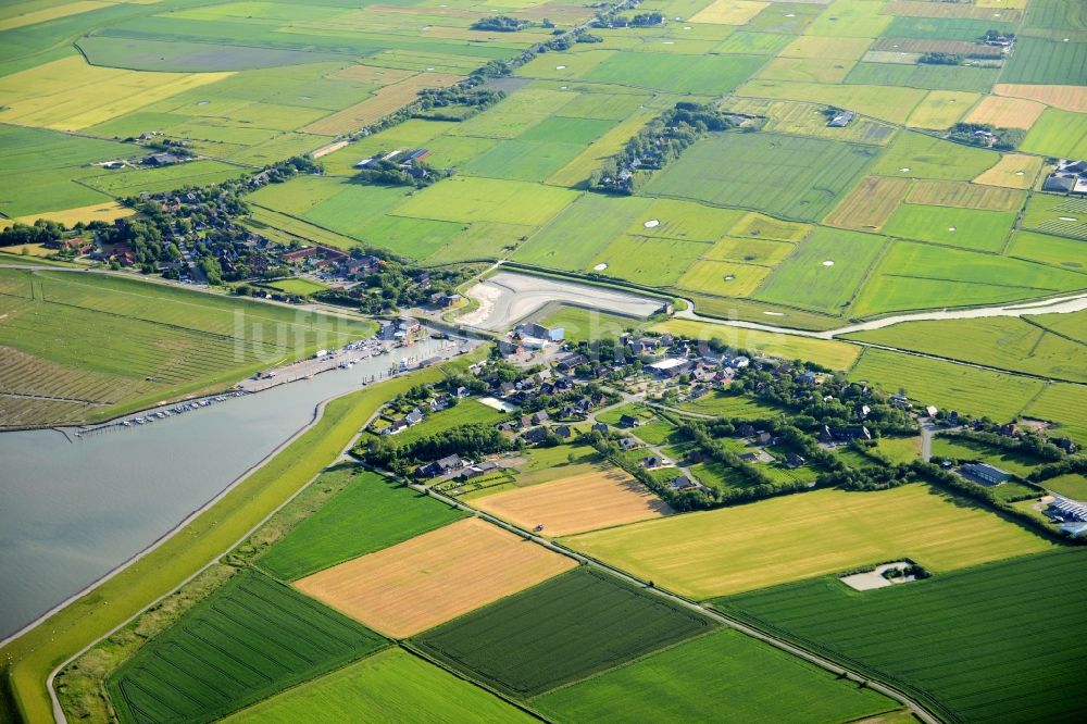 Pellworm aus der Vogelperspektive: Meeres-Küste der Nordsee auf Pellworm im Bundesland Schleswig-Holstein