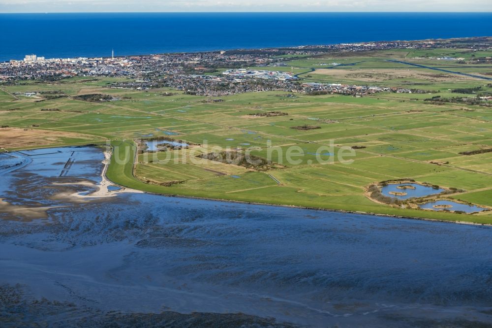 Luftaufnahme Sylt - Meeres-Küste der Nordsee in Rantum Becken (Sylt) im Bundesland Schleswig-Holstein