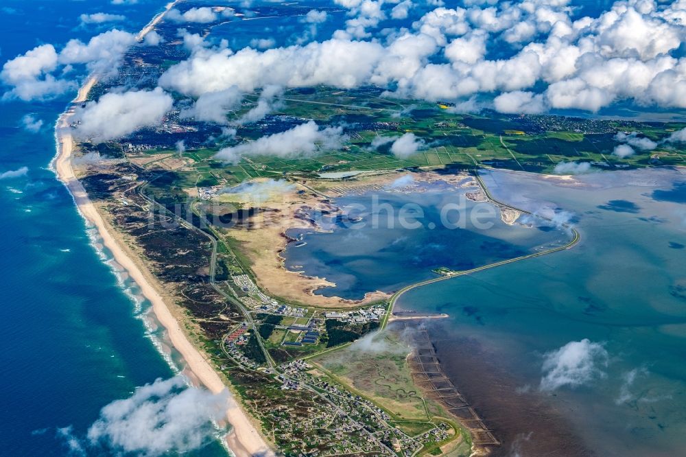 Luftbild Sylt - Meeres-Küste der Nordsee und Rantum Becken (Sylt) im Bundesland Schleswig-Holstein