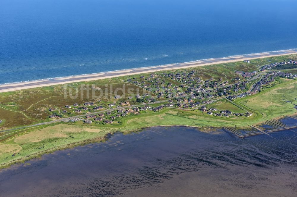 Sylt von oben - Meeres-Küste der Nordsee in Rantum (Sylt) im Bundesland Schleswig-Holstein