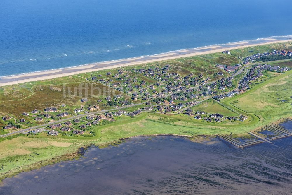 Sylt aus der Vogelperspektive: Meeres-Küste der Nordsee in Rantum (Sylt) im Bundesland Schleswig-Holstein