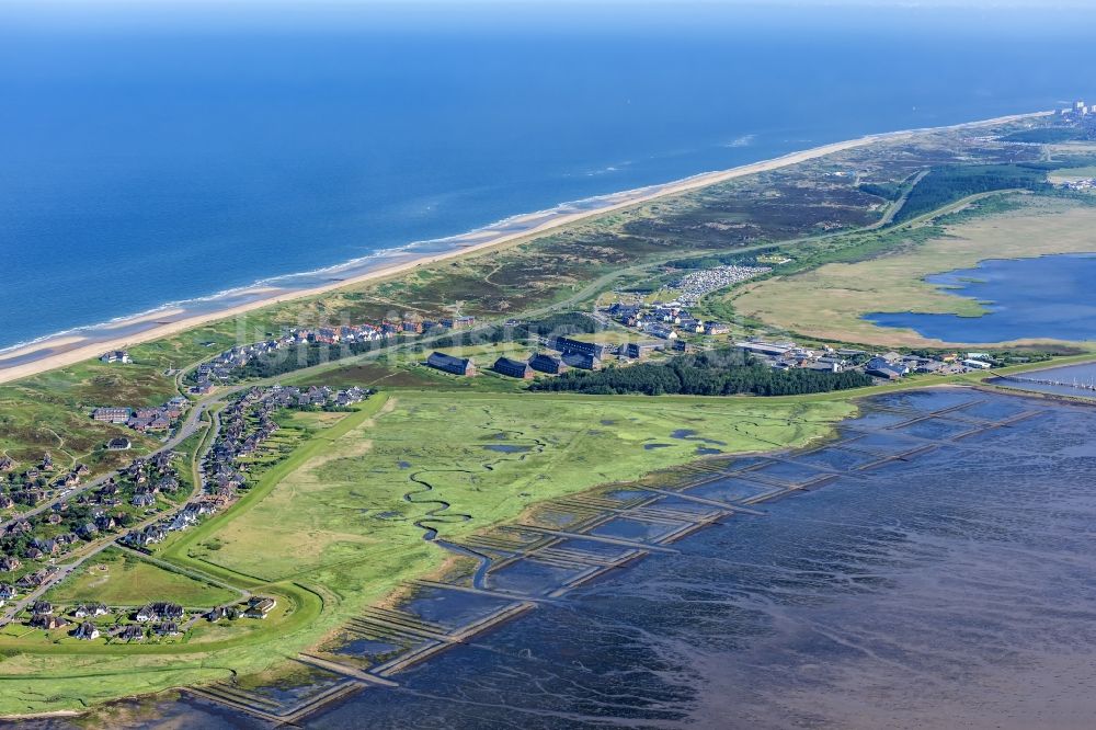 Luftbild Sylt - Meeres-Küste der Nordsee in Rantum (Sylt) im Bundesland Schleswig-Holstein