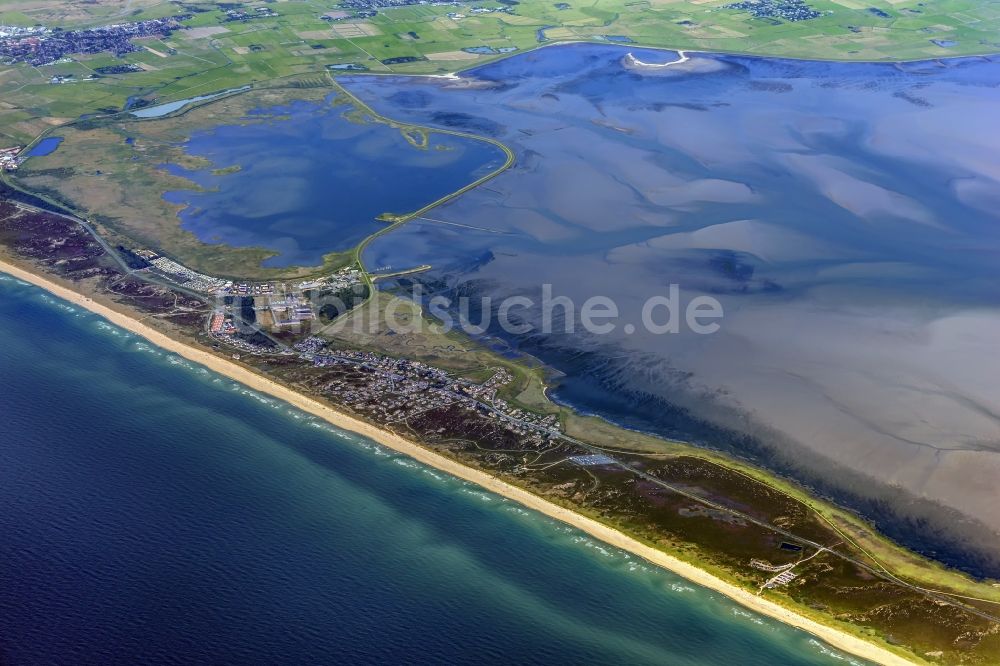 Sylt aus der Vogelperspektive: Meeres-Küste der Nordsee in Rantum (Sylt) im Bundesland Schleswig-Holstein