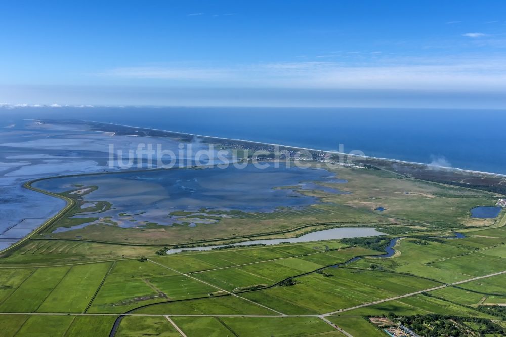 Luftbild Sylt - Meeres-Küste der Nordsee in Rantum (Sylt) im Bundesland Schleswig-Holstein