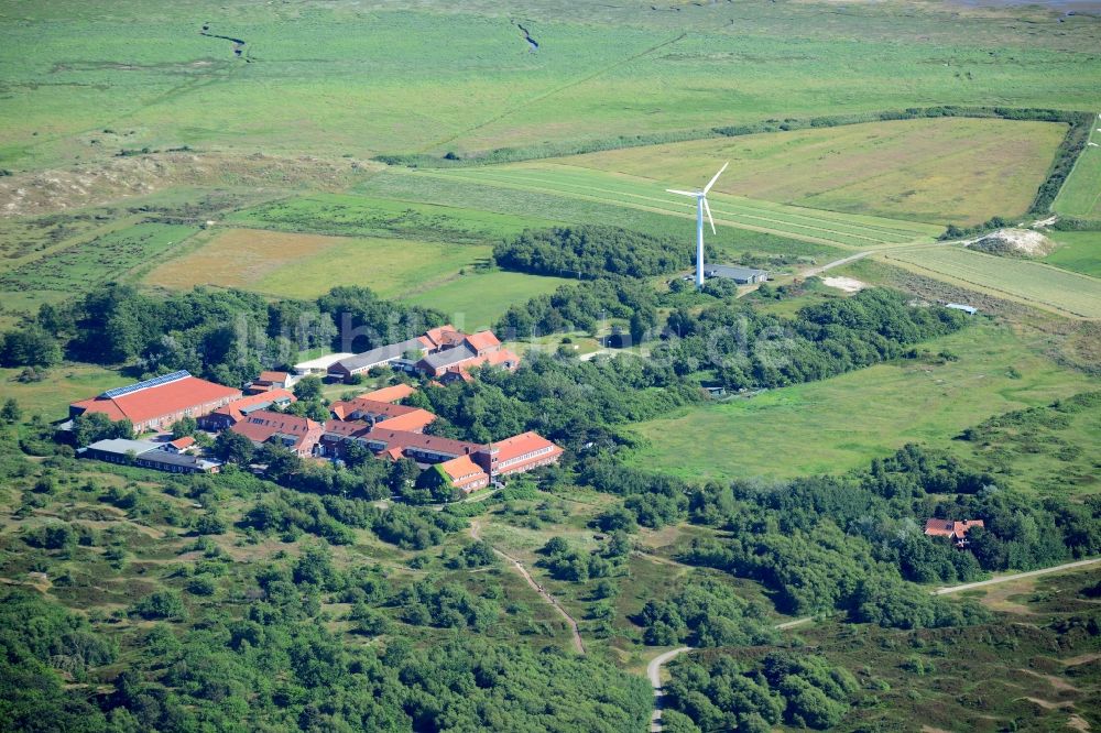 Spiekeroog von oben - Meeres-Küste der Nordsee in Spiekeroog im Bundesland Niedersachsen