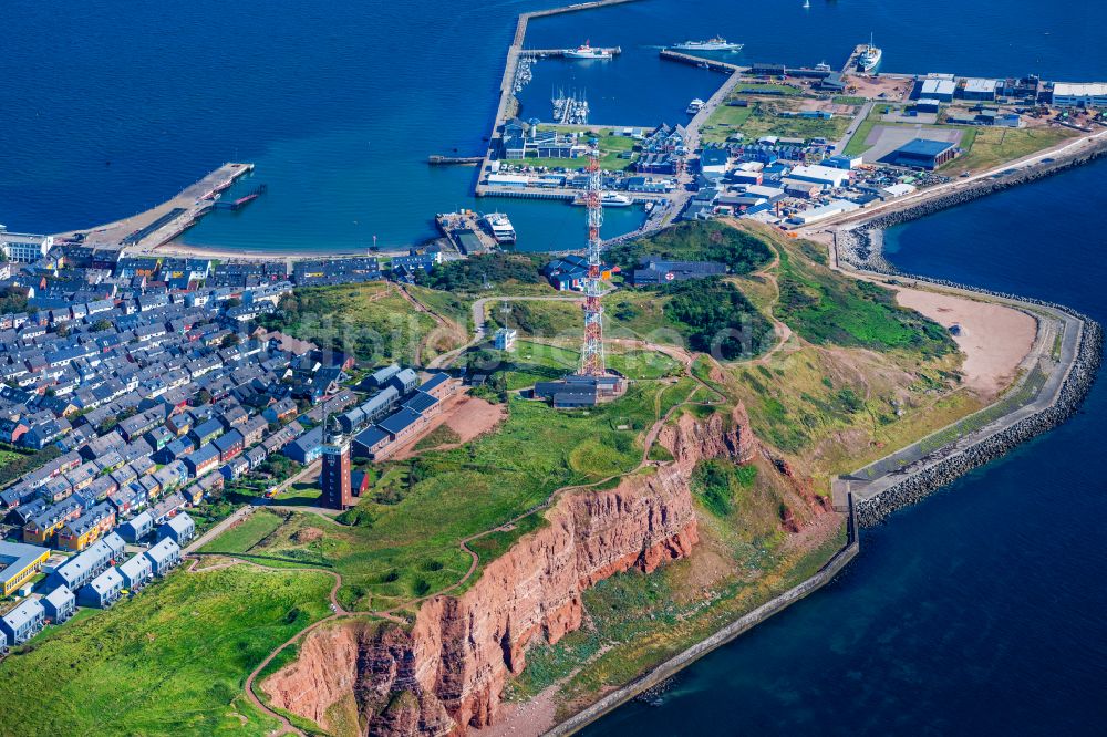 Luftaufnahme Helgoland - Meeres-Küste Oberland in Helgoland im Bundesland Schleswig-Holstein, Deutschland