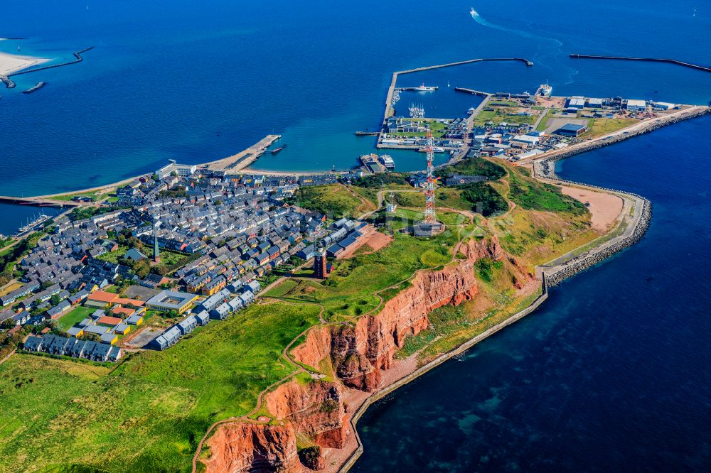 Helgoland aus der Vogelperspektive: Meeres-Küste Oberland in Helgoland im Bundesland Schleswig-Holstein, Deutschland