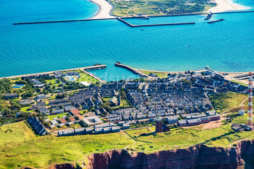 Helgoland aus der Vogelperspektive: Meeres-Küste Oberland in Helgoland im Bundesland Schleswig-Holstein, Deutschland