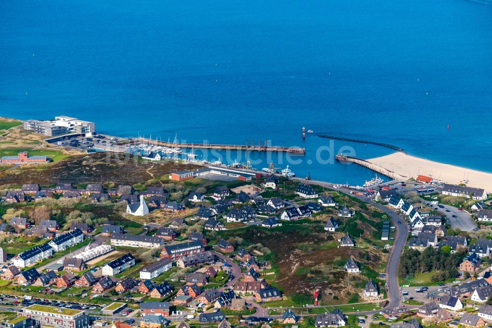 Luftbild Hörnum (Sylt) - Meeres-Küste und Ortsansicht in Hörnum (Sylt) im Bundesland Schleswig-Holstein, Deutschland