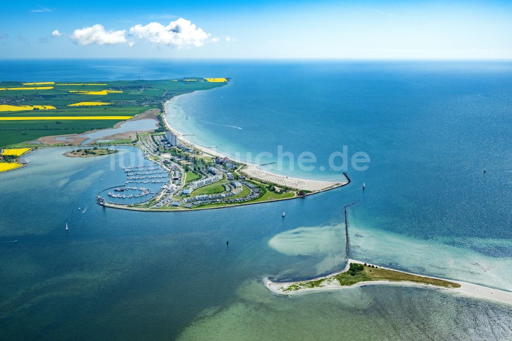 Luftaufnahme Fehmarn - Meeres-Küste der Ostsee in Burg auf Fehmarn im Bundesland Schleswig-Holstein