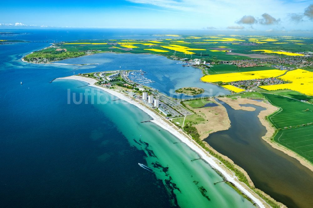 Luftbild Fehmarn - Meeres-Küste der Ostsee in Burg auf Fehmarn im Bundesland Schleswig-Holstein