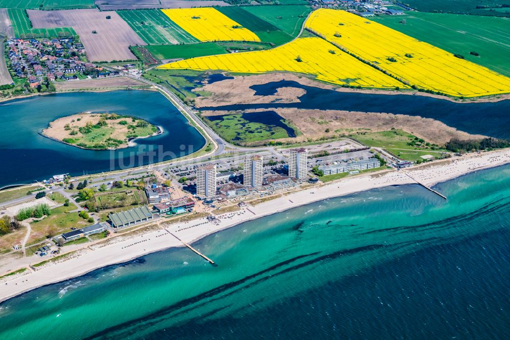 Luftaufnahme Fehmarn - Meeres-Küste der Ostsee in Burg auf Fehmarn im Bundesland Schleswig-Holstein