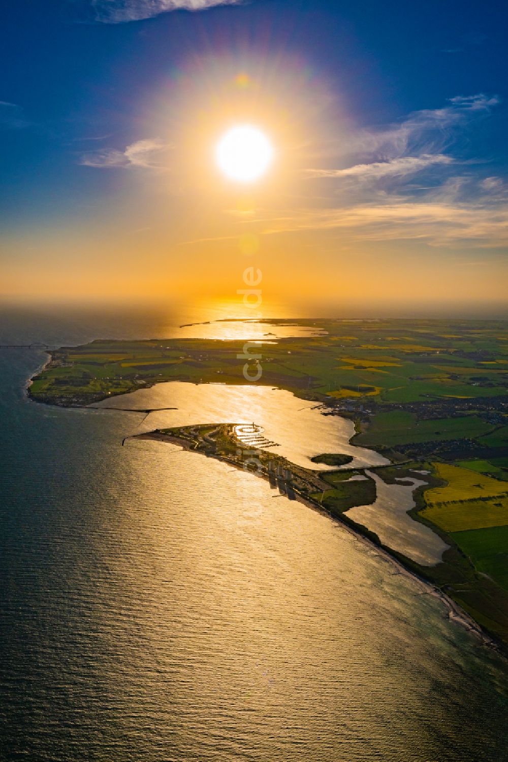 Luftaufnahme Fehmarn - Meeres-Küste der Ostsee in Burg auf Fehmarn im Bundesland Schleswig-Holstein