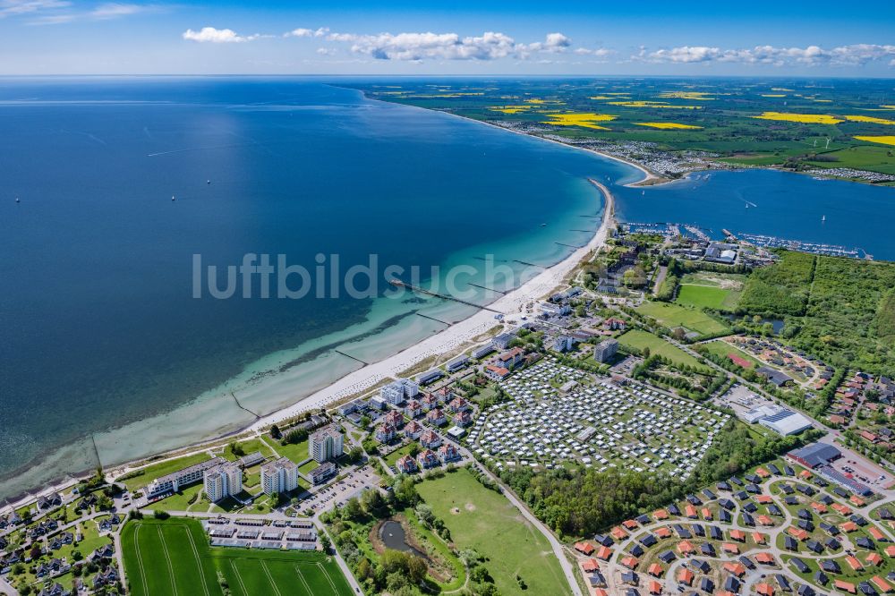 Großenbrode aus der Vogelperspektive: Meeres-Küste der Ostsee in Großenbrode im Bundesland Schleswig-Holstein