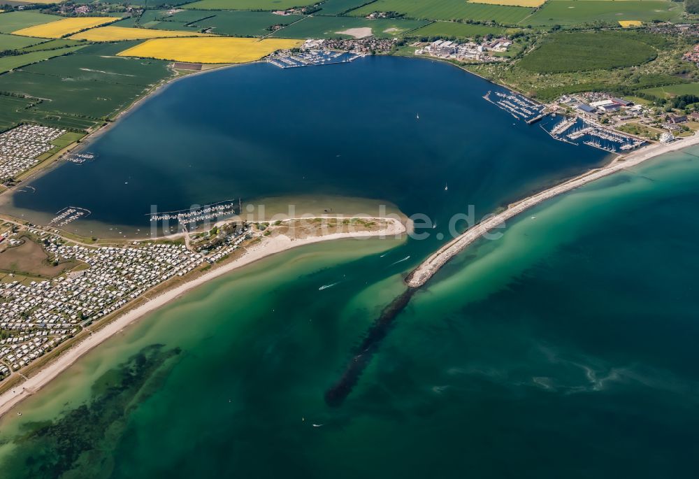 Luftbild Großenbrode - Meeres- Küste der Ostsee am Großenbroder Binnensee in Großenbrode im Bundesland Schleswig-Holstein, Deutschland