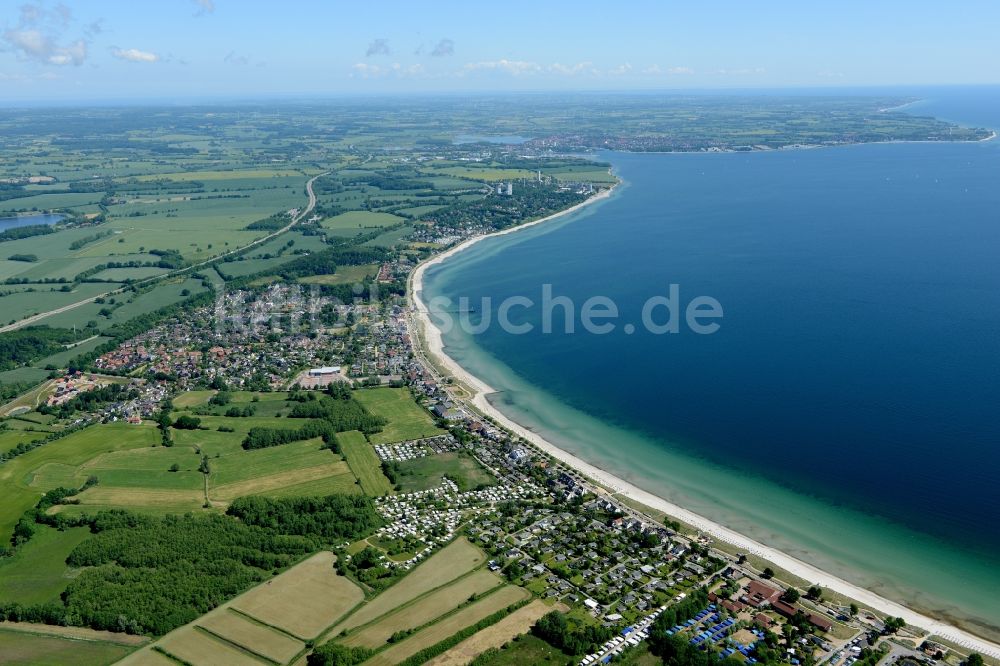 Luftaufnahme Haffkrug - Meeres-Küste der Ostsee in Haffkrug im Bundesland Schleswig-Holstein