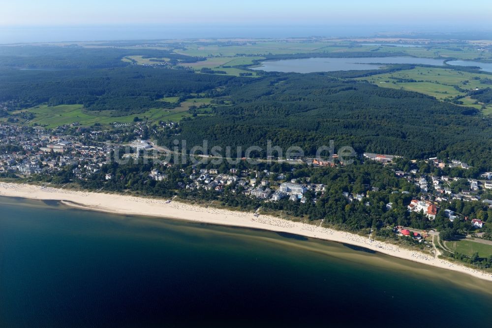 Heringsdorf von oben - Meeres-Küste Ostsee in Heringsdorf im Bundesland Mecklenburg-Vorpommern