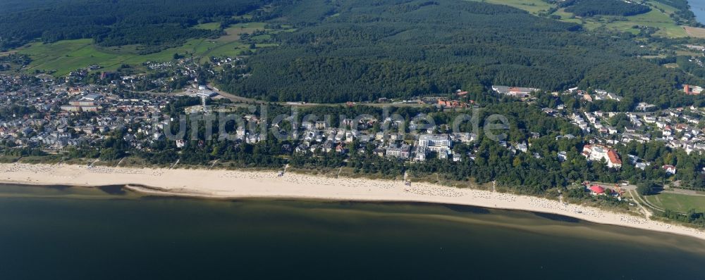 Heringsdorf aus der Vogelperspektive: Meeres-Küste Ostsee in Heringsdorf im Bundesland Mecklenburg-Vorpommern