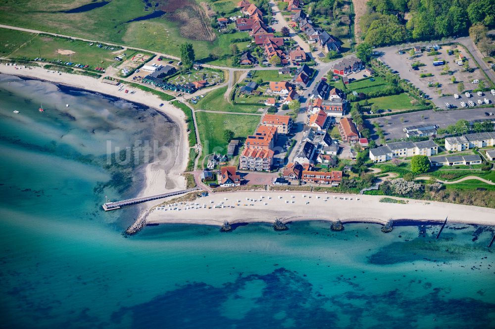 Hohwacht von oben - Meeres-Küste der Ostsee in Hohwacht im Bundesland Schleswig-Holstein