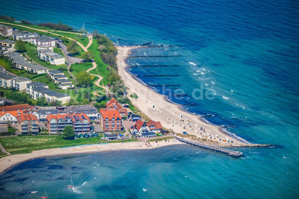 Hohwacht von oben - Meeres-Küste der Ostsee in Hohwacht im Bundesland Schleswig-Holstein