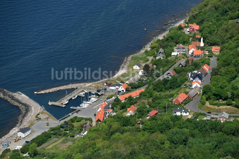 Hasle aus der Vogelperspektive: Meeres-Küste der Ostsee auf der Insel Bornholm in Hasle in Region Hovedstaden, Dänemark