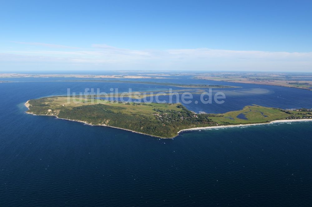 Insel Hiddensee von oben - Meeres-Küste der Ostsee auf der Insel Hiddensee im Bundesland Mecklenburg-Vorpommern