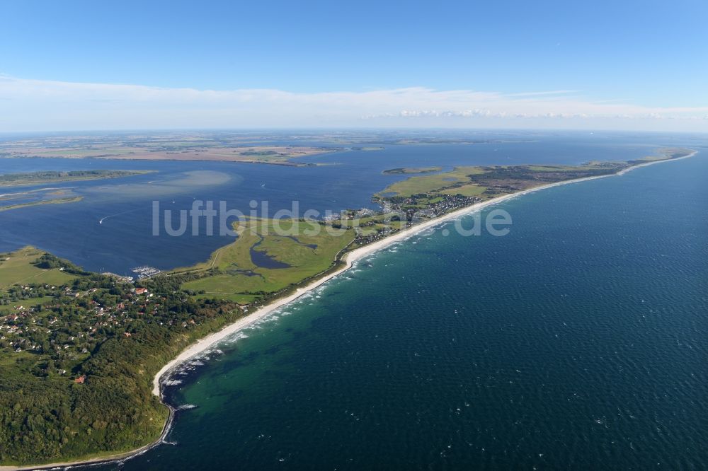 Luftbild Insel Hiddensee - Meeres-Küste der Ostsee auf der Insel Hiddensee im Bundesland Mecklenburg-Vorpommern