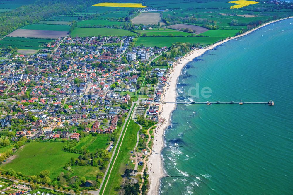 Luftbild Kellenhusen - Meeres-Küste der Ostsee in Kellenhusen im Bundesland Schleswig-Holstein