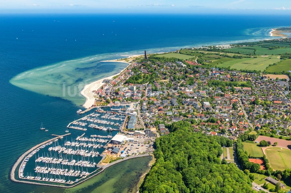 Laboe von oben - Meeres-Küste Ostsee in Laboe im Bundesland Schleswig-Holstein, Deutschland