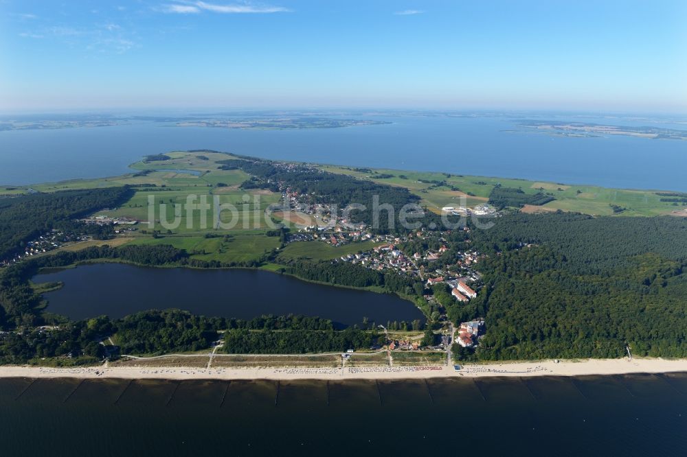 Luftaufnahme Loddin - Meeres-Küste der Ostsee im Ortsteil Kölpinsee in Loddin im Bundesland Mecklenburg-Vorpommern