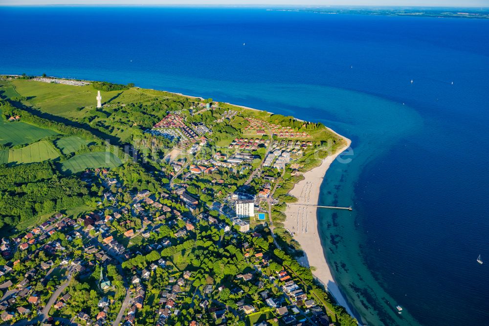 Neustadt in Holstein aus der Vogelperspektive: Meeres-Küste der Ostsee in Pelzerhaken im Bundesland Schleswig-Holstein