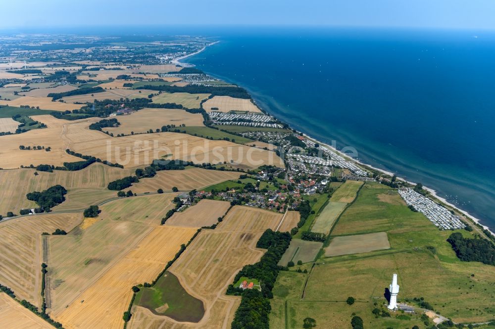 Luftbild Rettin - Meeres- Küste der Ostsee in Rettin im Bundesland Schleswig-Holstein