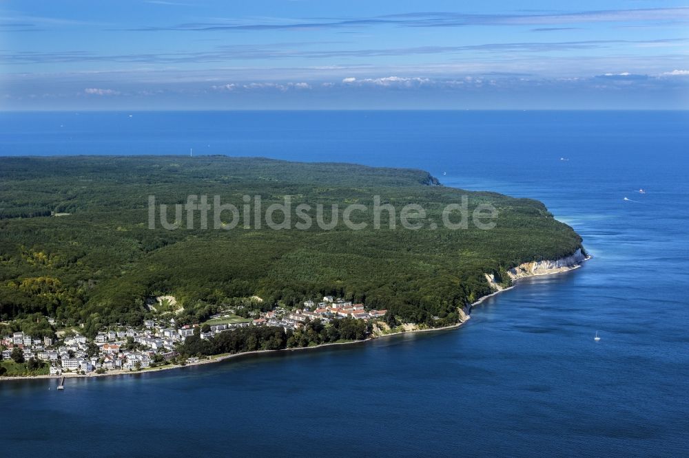 Sassnitz von oben - Meeres-Küste Ostsee Sassnitz im Bundesland Mecklenburg-Vorpommern