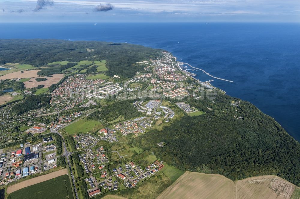 Luftaufnahme Sassnitz - Meeres-Küste Ostsee Sassnitz im Bundesland Mecklenburg-Vorpommern