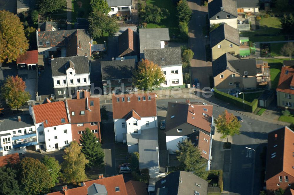 Luftaufnahme Kamen - Mehrfamilien-Wohnhäuser an der Mittelstrasse 2a und 4 in 59174 Kamen