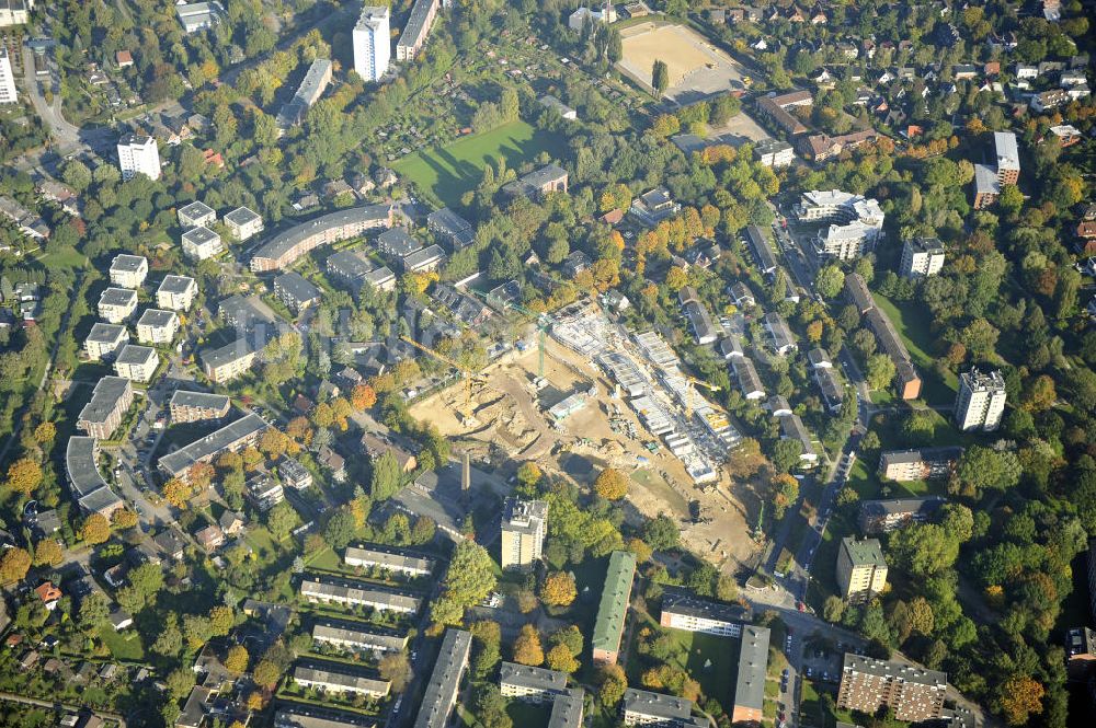 Luftaufnahme Hamburg - Lokstedt - Mehrfamilienhaus- Neubau der cds Wohnbau Hamburg GmbH im Hamburger Stadtteil Lokstedt