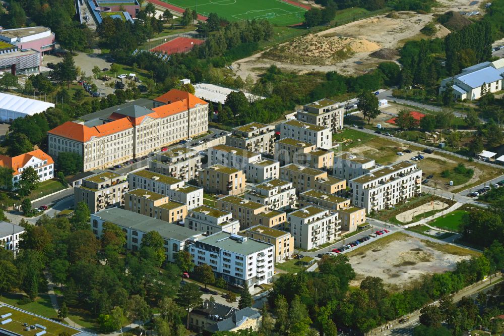 Luftbild Dresden - Mehrfamilienhaus-Wohnanlage Alberstadt-Ost im Ortsteil Albertstadt in Dresden im Bundesland Sachsen, Deutschland