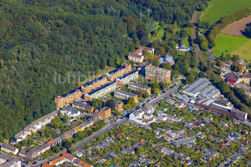 Düsseldorf aus der Vogelperspektive: Mehrfamilienhaus-Wohnanlage Gerresheimer Gärten im Ortsteil Stadtbezirk 7 in Düsseldorf im Bundesland Nordrhein-Westfalen