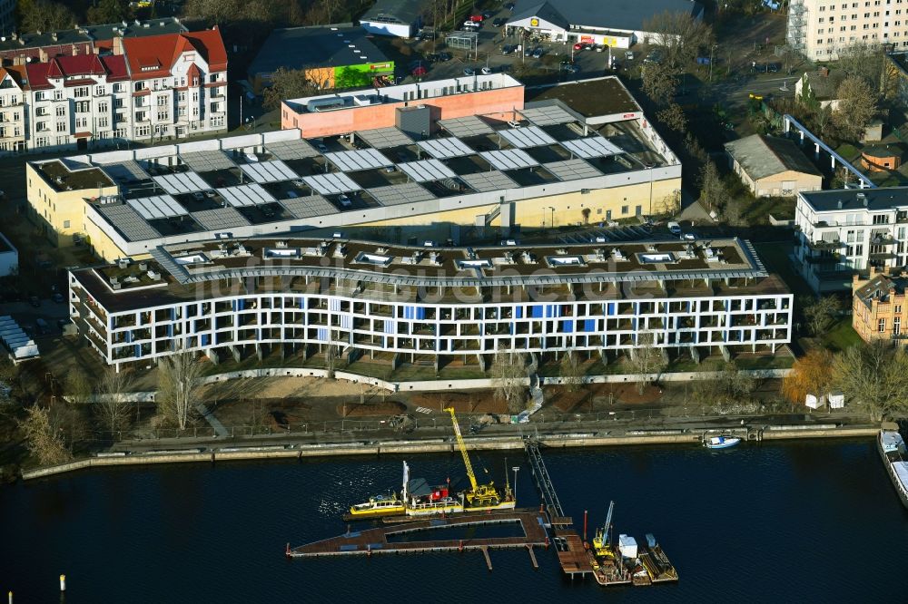 Potsdam von oben - Mehrfamilienhaus-Wohnanlage Havelwelle im Ortsteil Westliche Vorstadt in Potsdam im Bundesland Brandenburg, Deutschland