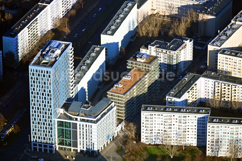 Luftbild Berlin - Mehrfamilienhaus-Wohnanlage Königstadt Quartier am Alexanderplatz in Berlin, Deutschland