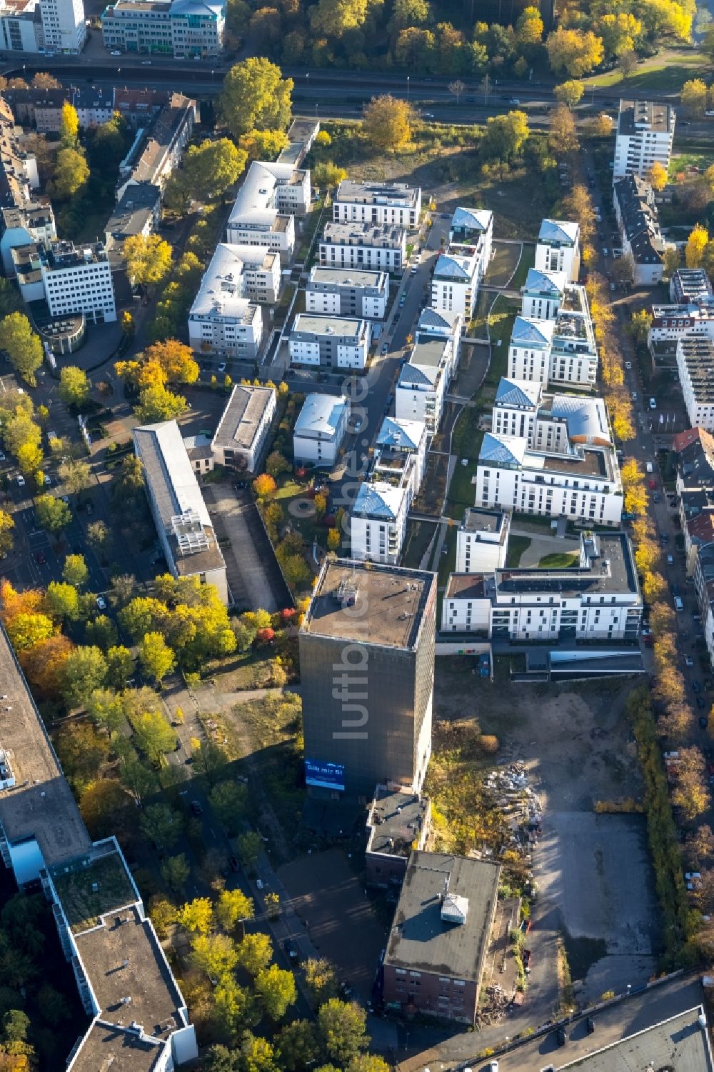 Dortmund von oben - Mehrfamilienhaus-Wohnanlage Märkische Straße - Benno-Jacob-Straße - Kronenstraße in Dortmund im Bundesland Nordrhein-Westfalen, Deutschland