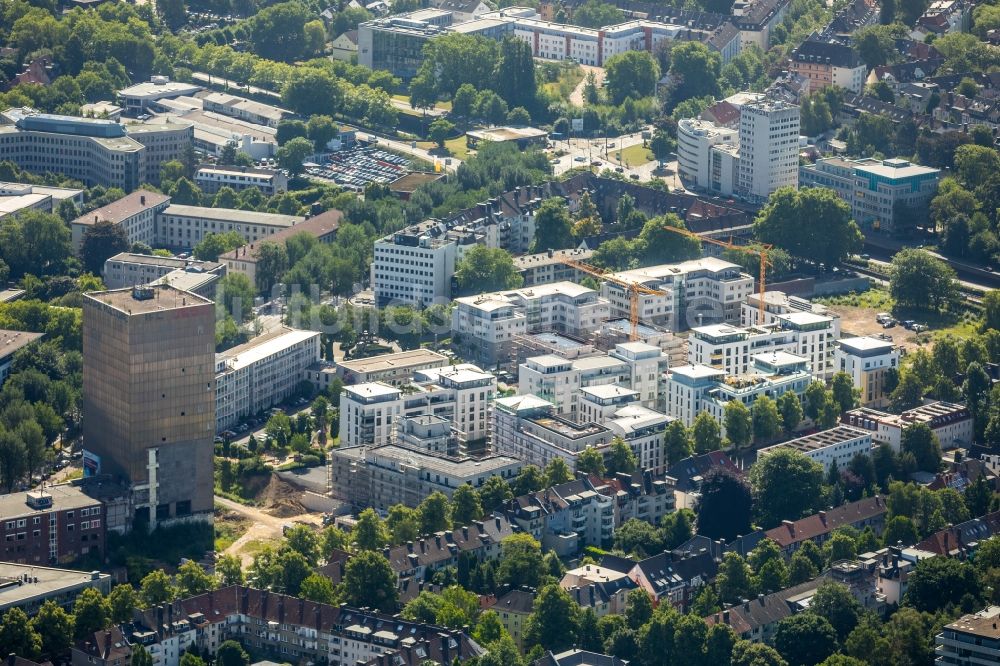 Dortmund von oben - Mehrfamilienhaus-Wohnanlage Märkische Straße - Benno-Jacob-Straße - Kronenstraße in Dortmund im Bundesland Nordrhein-Westfalen, Deutschland