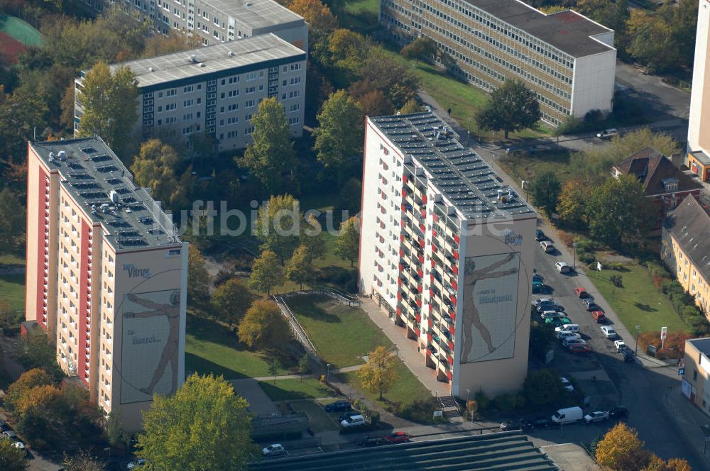 Luftbild Berlin - Mehrfamilienhaus- Wohngebiete nördlich der A10 / E55 in Berlin-Buch