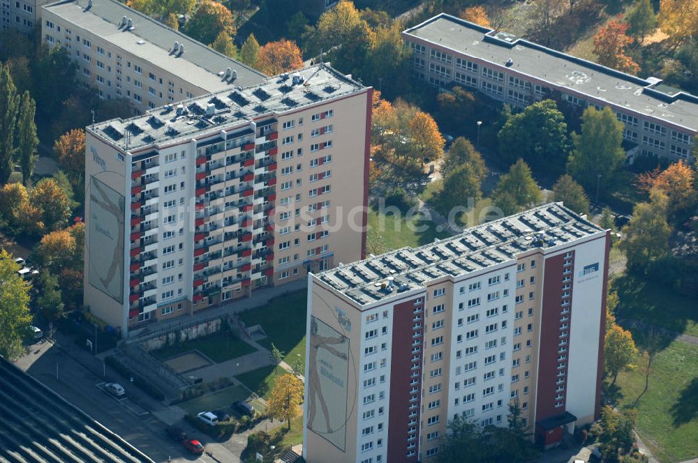 Berlin von oben - Mehrfamilienhaus- Wohngebiete nördlich der A10 / E55 in Berlin-Buch