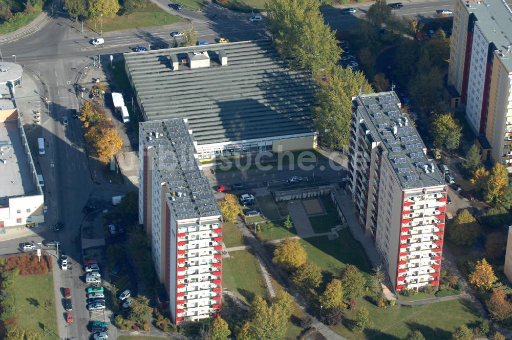 Luftaufnahme Berlin - Mehrfamilienhaus- Wohngebiete nördlich der A10 / E55 in Berlin-Buch