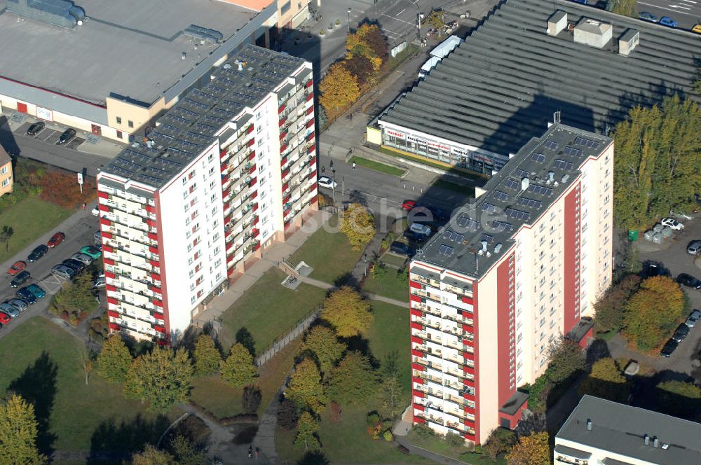 Luftbild Berlin - Mehrfamilienhaus- Wohngebiete nördlich der A10 / E55 in Berlin-Buch