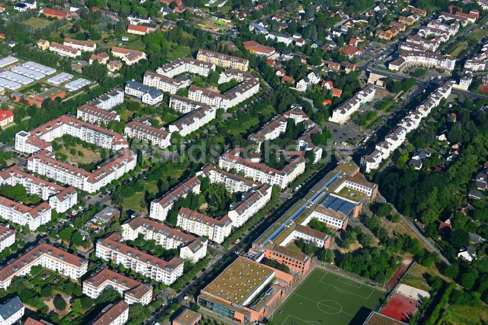 Berlin aus der Vogelperspektive: Mehrfamilienhaussiedlung Achillesstraße - Münchehagenstraße in Berlin, Deutschland