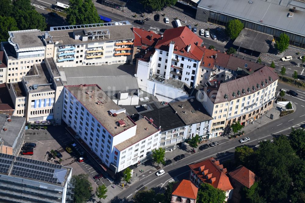 Luftbild Pforzheim - Mehrfamilienhaussiedlung Bahnhofstraße - Blumenhof - Stiftshof in Pforzheim im Bundesland Baden-Württemberg, Deutschland