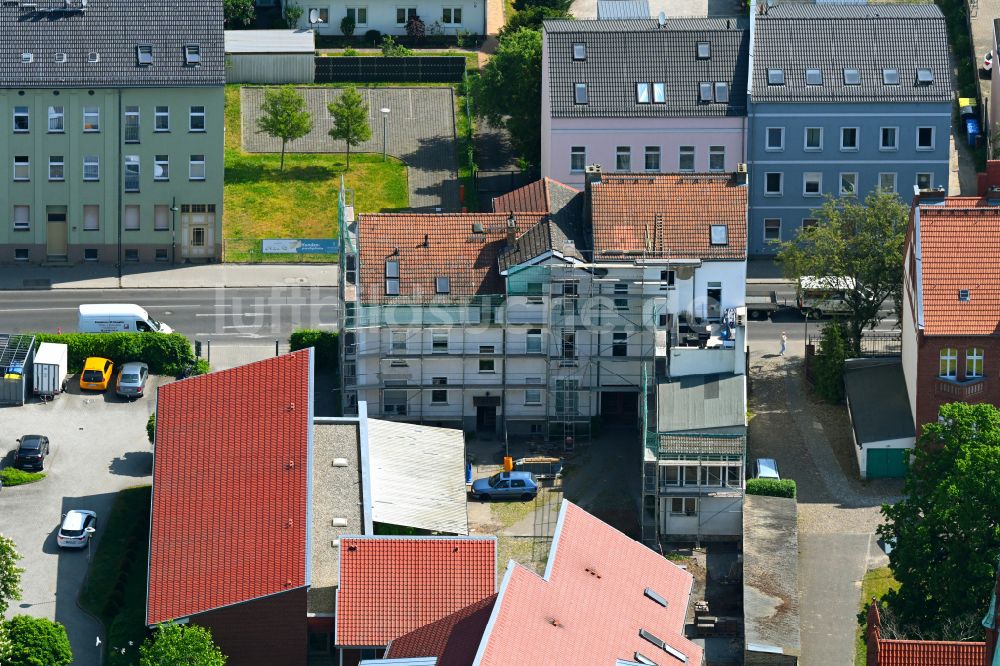 Luftaufnahme Bernau - Mehrfamilienhaussiedlung Börnicker Straße in Bernau im Bundesland Brandenburg, Deutschland