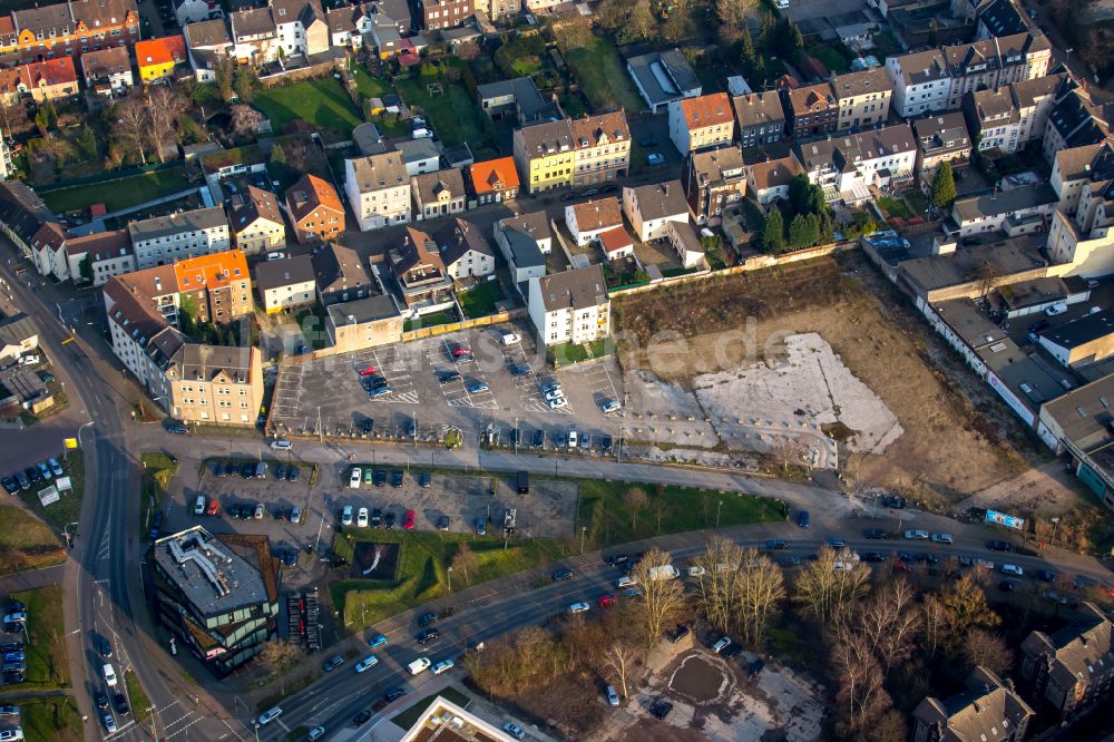 Gelsenkirchen von oben - Mehrfamilienhaussiedlung am Cramerweg in Gelsenkirchen im Bundesland Nordrhein-Westfalen, Deutschland